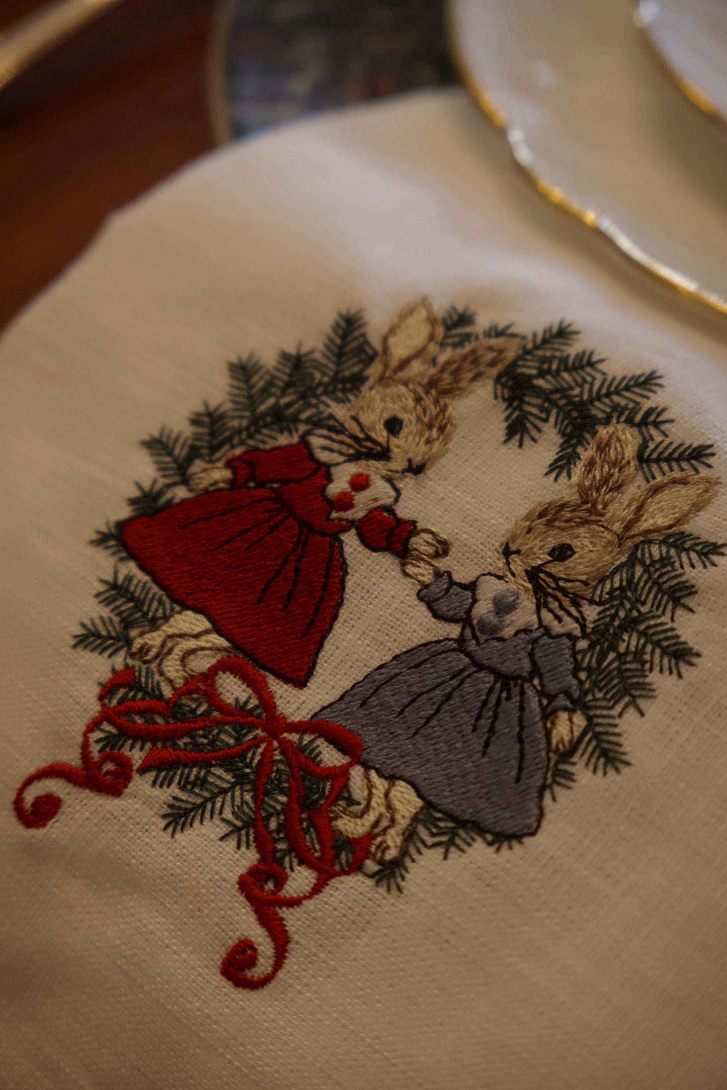 The Twelve Days of Christmas Table Linens